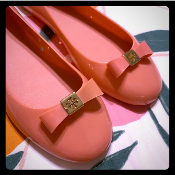 ⭐️HOST PICK⭐️Tory Burch Raspberry Sorbet Jelly Ballet Flats - Size 8 - Picture 2 of 8